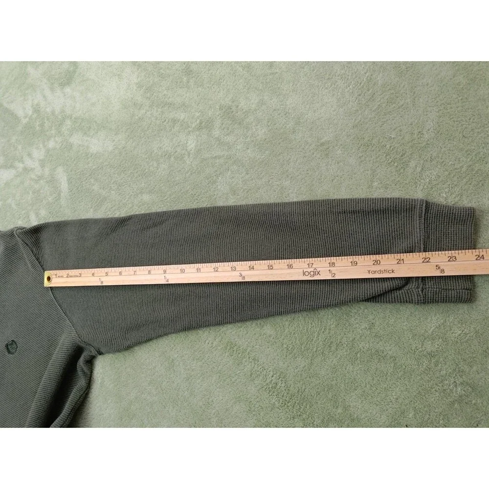 Chaps Sweater Mens Large Green Quarter Zip Mock Neck Pullover Long Sleeve Knit